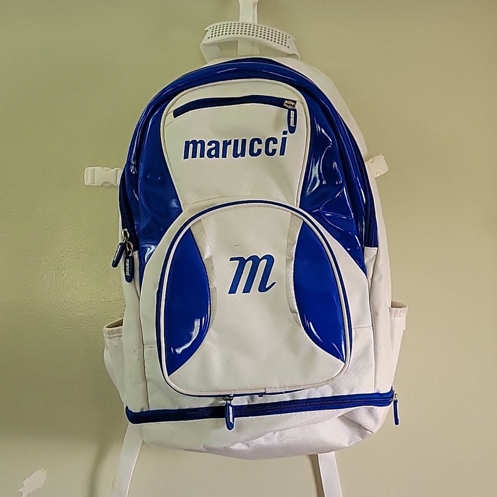 Marucci Blue & White Baseball Bag - Bat Back Pack
